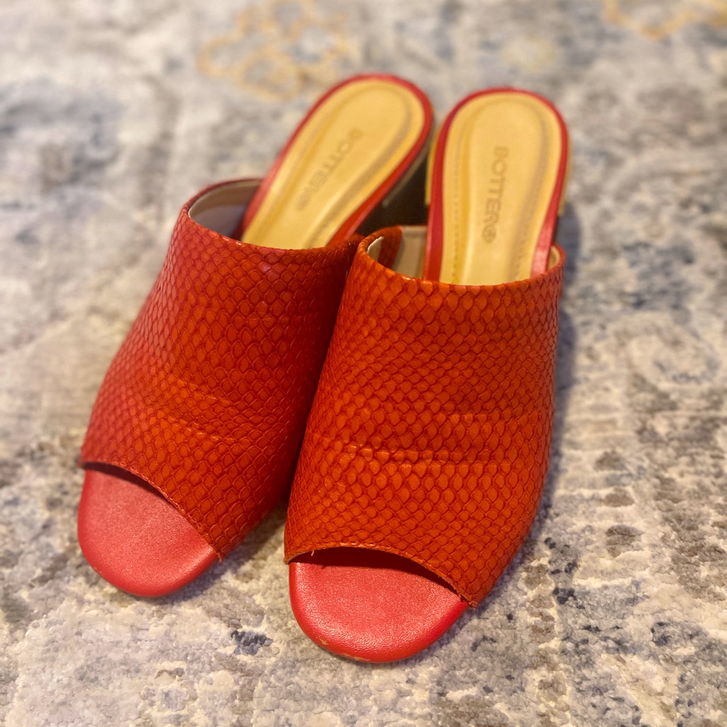 Red Botter Slide Heels